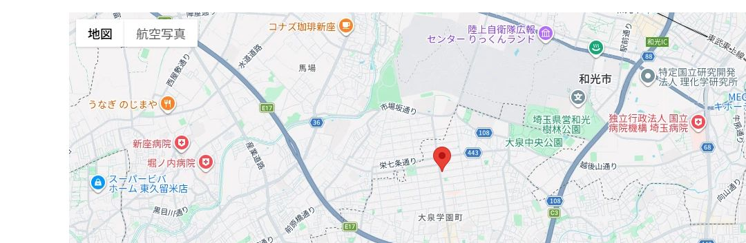 リーシェガーデン大泉学園 Googleマップ
